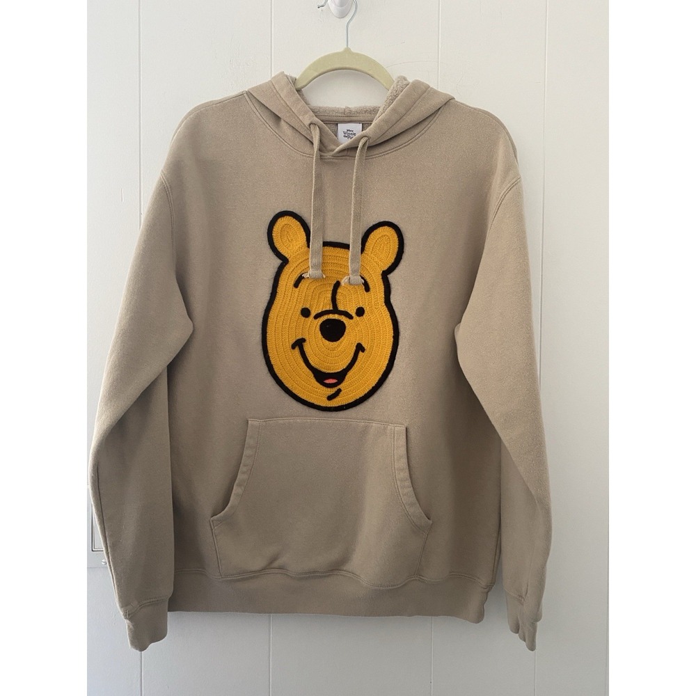 Disney Winnie the Pooh Embroidered Women's Pullover Hoodie‎ Sand Tan Women's XL